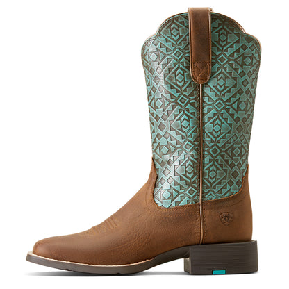 Ariat 10046882 Round Up Old Earth Wide SQ Toe