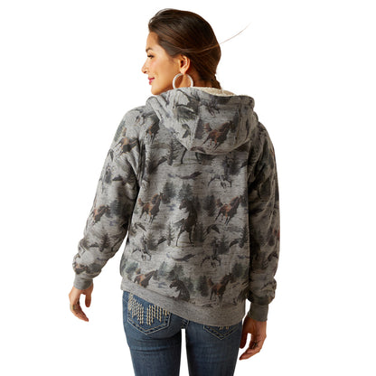 Ariat 10047230 Misty Horse Print Sherpa Hoodie