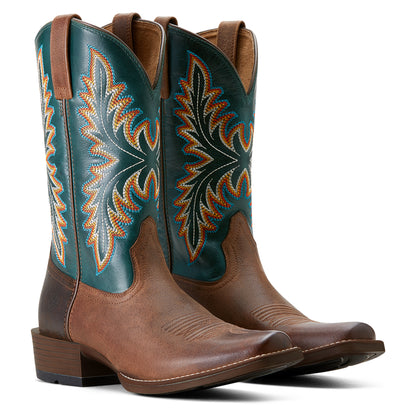 Ariat 10053696 Renegade Vintage Oak / Deep Teal Cutter Toe Bantamweight Sole