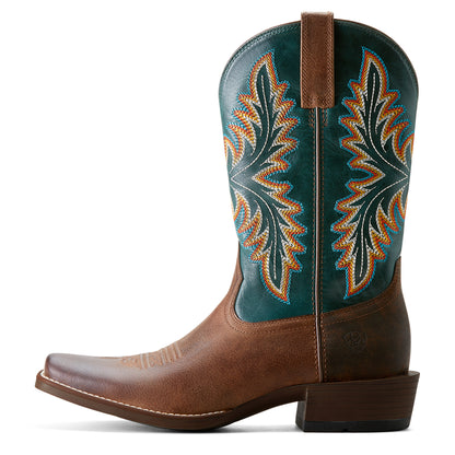 Ariat 10053696 Renegade Vintage Oak / Deep Teal Cutter Toe Bantamweight Sole