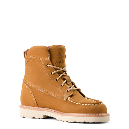 Ariat 10053778 Kids Lift Lacer Moc Toe Boot Wheat Suede