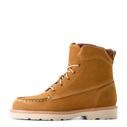 Ariat 10053778 Kids Lift Lacer Moc Toe Boot Wheat Suede