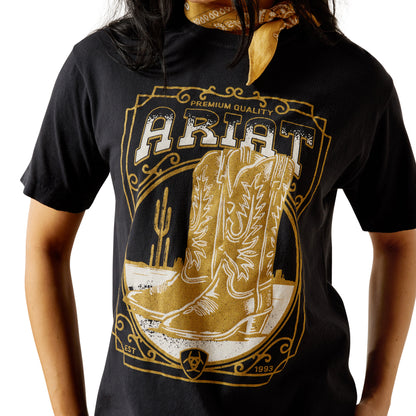 Ariat 10063756 Boot Cloche Short Sleeve T-Shirt Black
