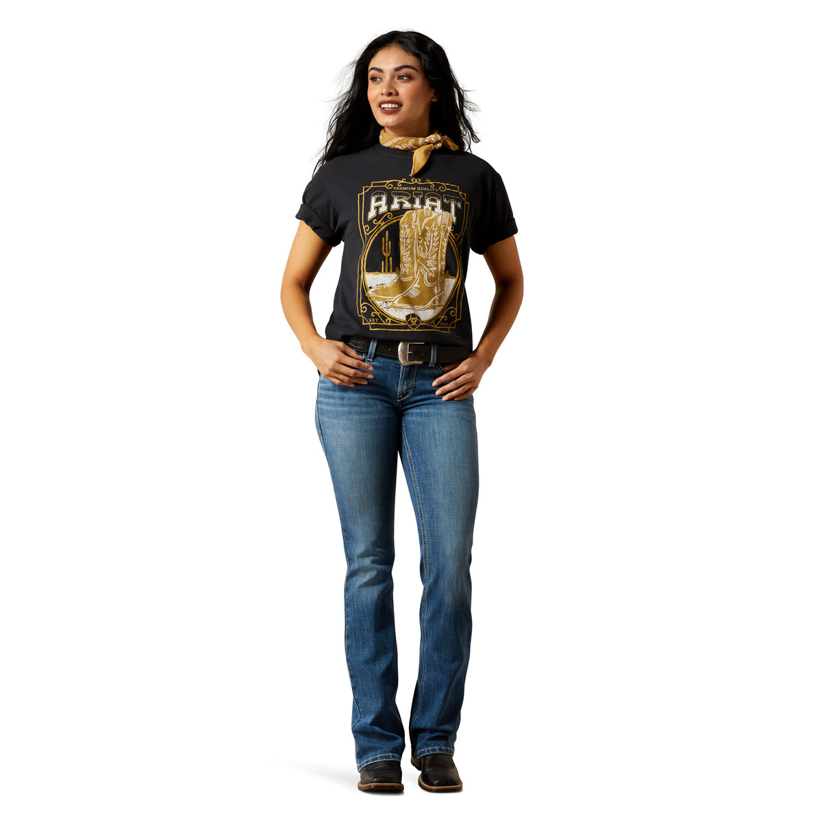 Ariat 10063756 Boot Cloche Short Sleeve T-Shirt Black