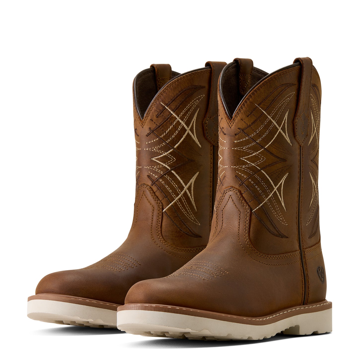 ARIAT 10080485 Youth Activate Round Toe Western Boot Distressed Brown