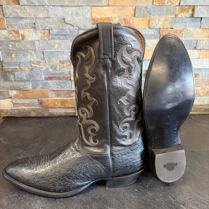 Nocona 0709-16B All Black Smooth Quill Ostrich