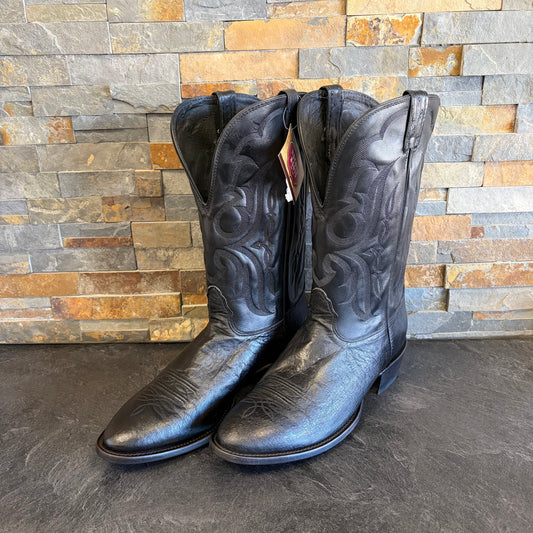 Nocona 06540-15D Black Smooth Ostrich Western Boot