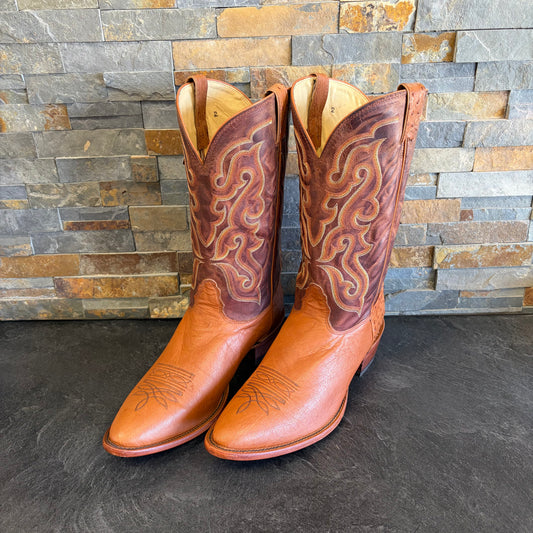 Nocona 32403-15D Cognac Smooth Quill Ostrich Western