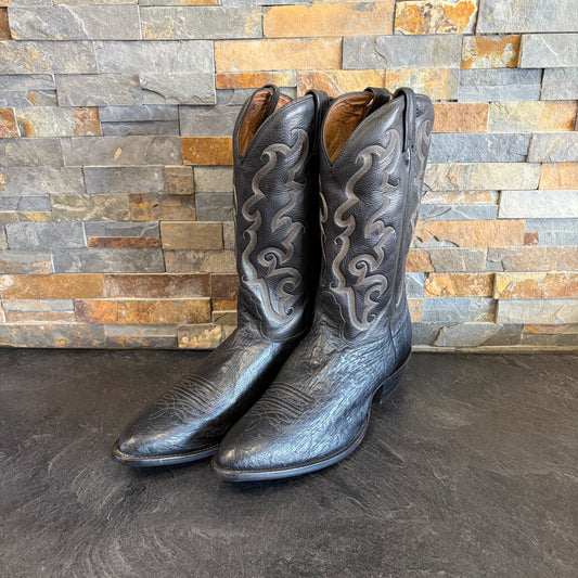 Nocona 21403-15B Black Smooth Quill Ostrich