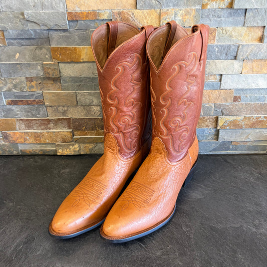 Nocona 31403-15B Cognac Smooth Quill Ostrich Western