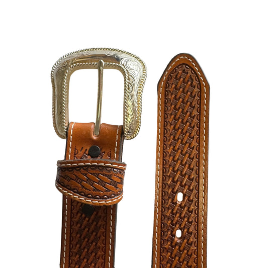 Tony Lama Belts C42764 Ringo Brown and Black Belt
