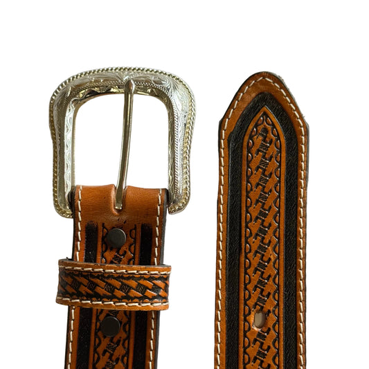 Tony Lama Belts C42674 Black River Pearl Studded Belt