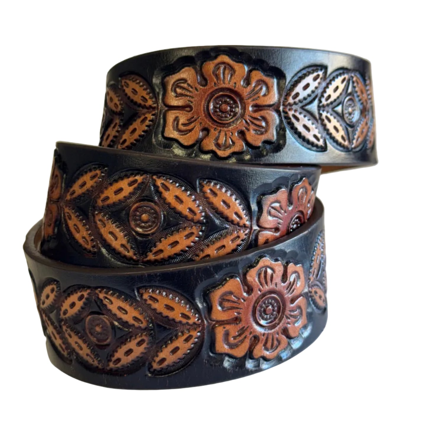 Tony Lama C21544 Women's Sienna Rae Brown Leather Belt