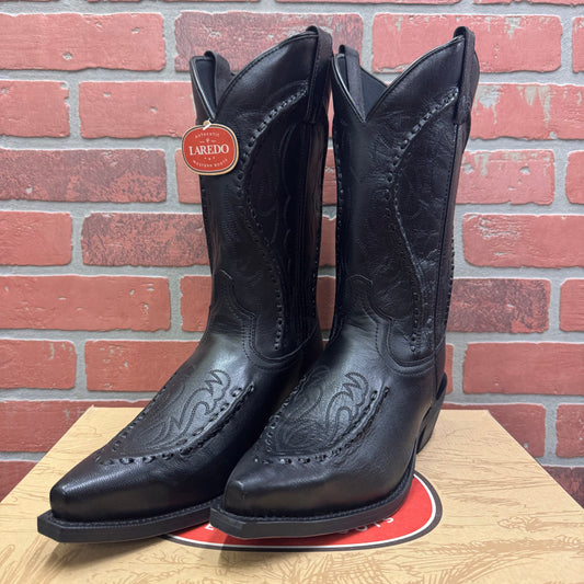 Laredo 68430 LARAMIE Black Buck Lace Snip Toe