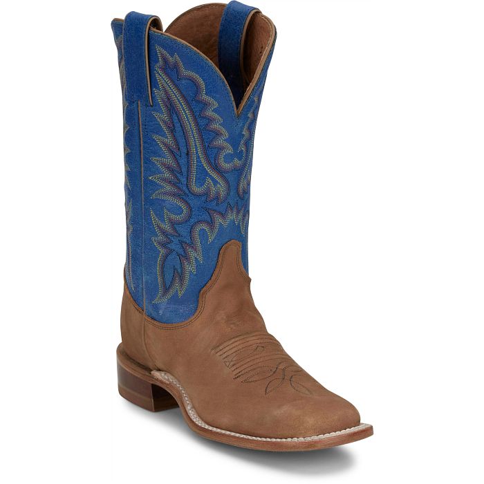 Justin BR538 Peyton 11'' Western Boot Distressed Cognac / Blue