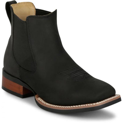 Justin FN4151 Crazy Buck Black Cowhide Chelsea Boot Vibram® Sole
