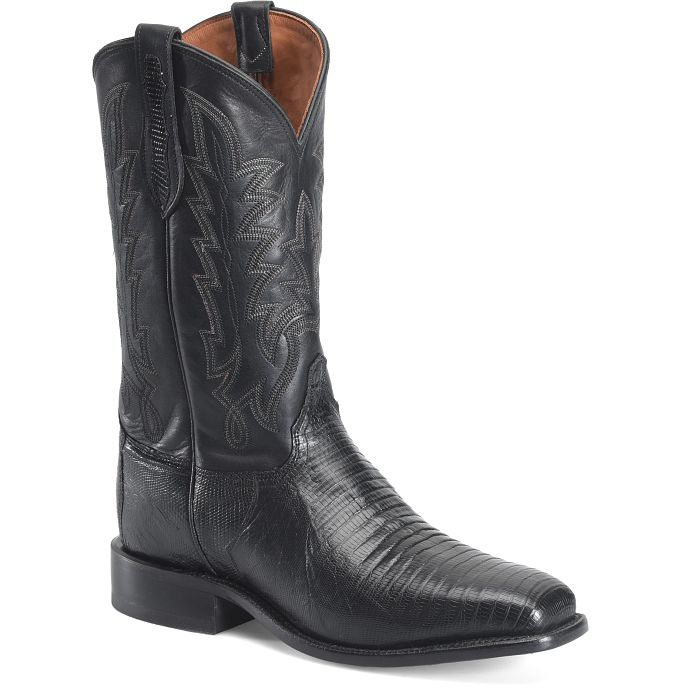 Justin GR5331 Reposado 12" Lizard Cowboy Obsidian George Strait