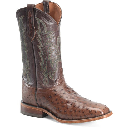 Justin GR5334 RANCHER KANGO TOBAC FULL QUILL OSTRICH SLEEK SQUARE TOEGEORGE STRAIGHT