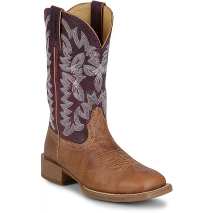 Justin UN2340 Ashtyn 11'' Western Chestnut / Plum