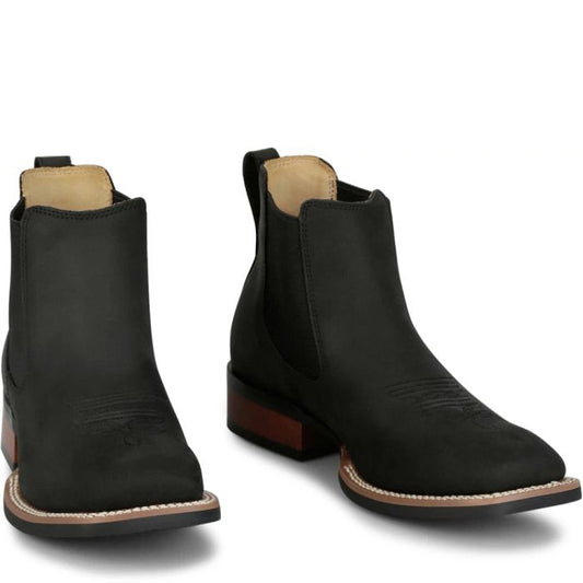 Justin FN4151 Crazy Buck Black Cowhide Chelsea Boot Vibram® Sole