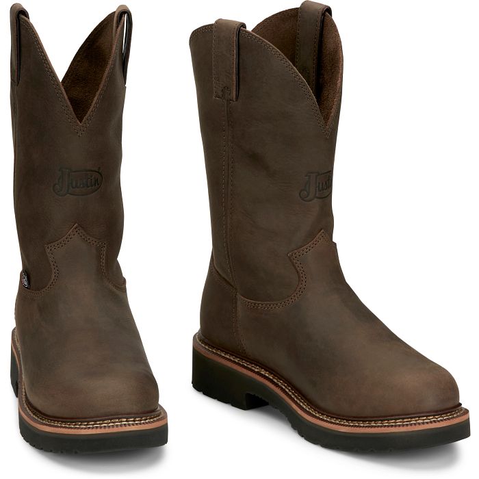 Justin OW4440 Carbide Hickory Brown Cowhide 11'' Pull On