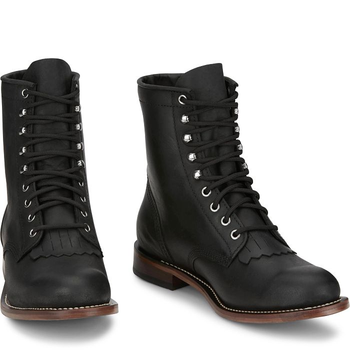 Justin RP503 Drennan Black 8'' Lace Leather Sole – Jones Boots