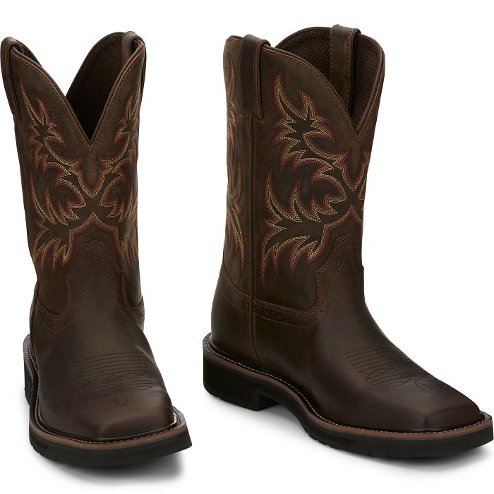 Justin SE4681 Boots: Driller Dark Brown 11''