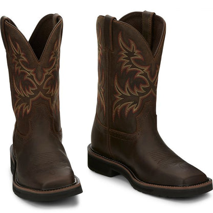 Justin SE4681 Boots: Driller Dark Brown 11''