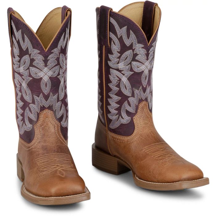 Justin UN2340 Ashtyn 11'' Western Chestnut / Plum