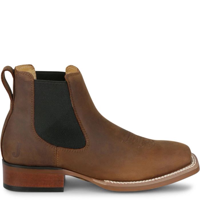 Justin FN4150 Crazy Buck Brown Cowhide Chelsea Boot Vibram Sole