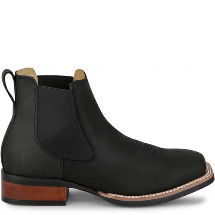 Justin FN4151 Crazy Buck Black Cowhide Chelsea Boot Vibram® Sole