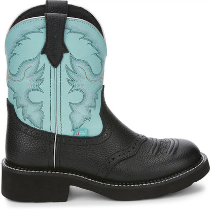 Justin GY9905 Gemma 8" Western Boot Black / Blue