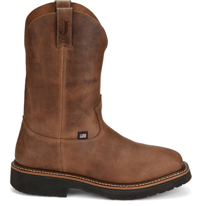 Justin HL4222 Ames Walnut Brown Cowhide 11'' Square Toe