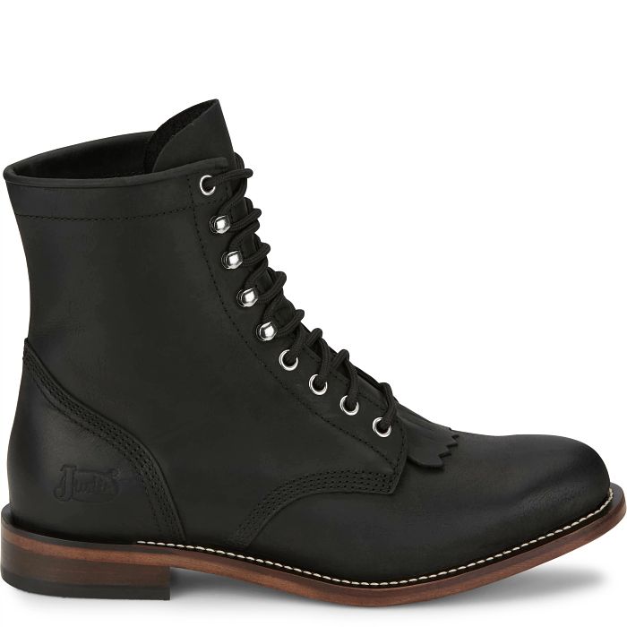 Justin RP503 Drennan Black 8'' Lace Leather Sole