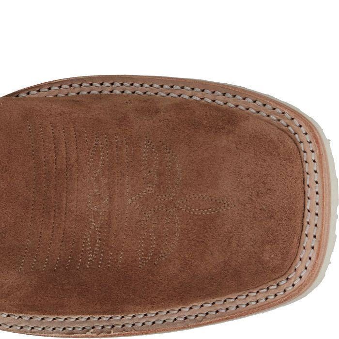 Justin BR390 Alamo Roughout Western Boot Broad Square Toe