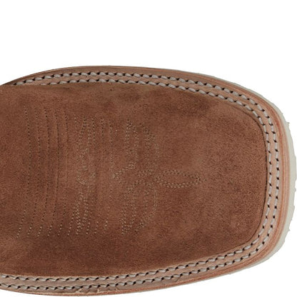 Justin BR390 Alamo Roughout Western Boot Broad Square Toe