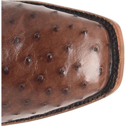 Justin GR5334 RANCHER KANGO TOBAC FULL QUILL OSTRICH SLEEK SQUARE TOEGEORGE STRAIGHT