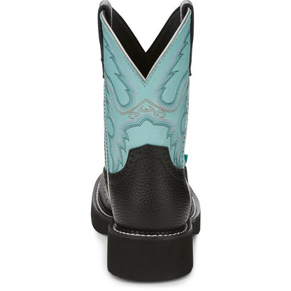 Justin GY9905 Gemma 8" Western Boot Black / Blue