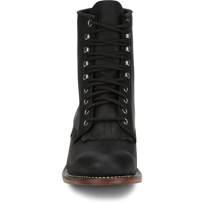Justin RP503 Drennan Black 8'' Lace Leather Sole – Jones Boots