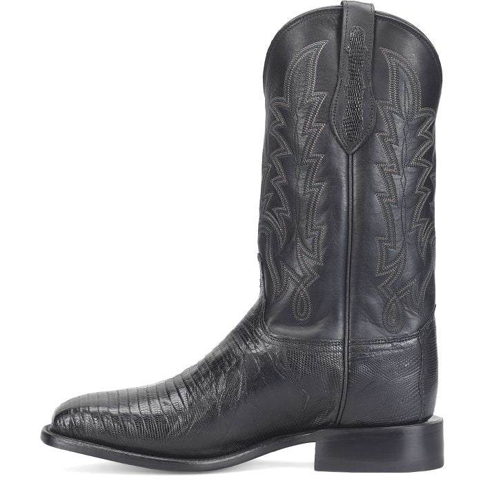 Justin GR5331 Reposado 12" Lizard Cowboy Obsidian George Strait