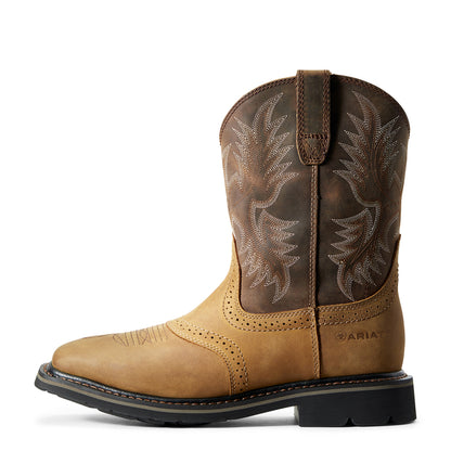 Ariat 10010148 Men's Sierra Wide Square-Toe Work Boot, Aged Bark