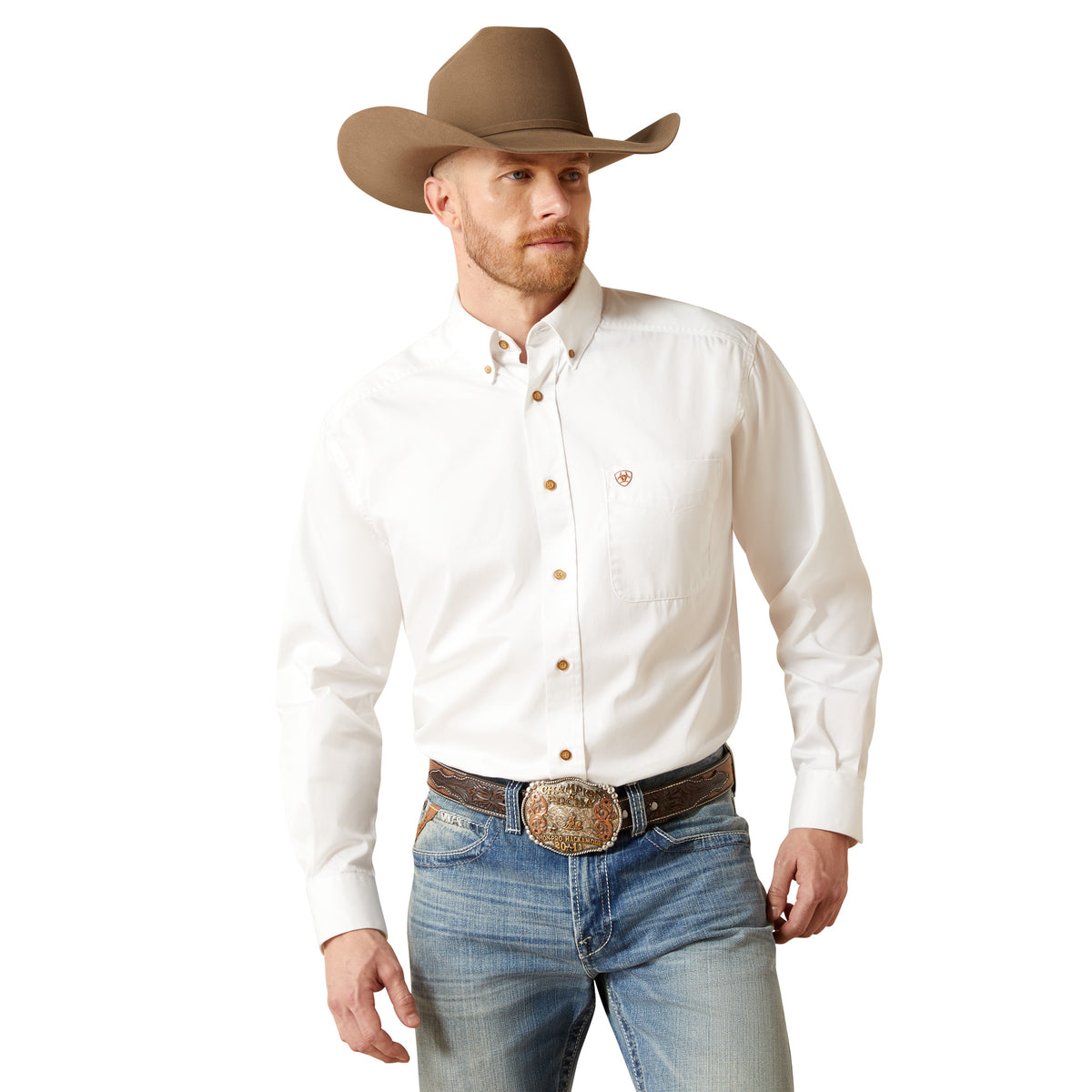 Ariat 10000503 Solid Twill Classic Long Sleeve White