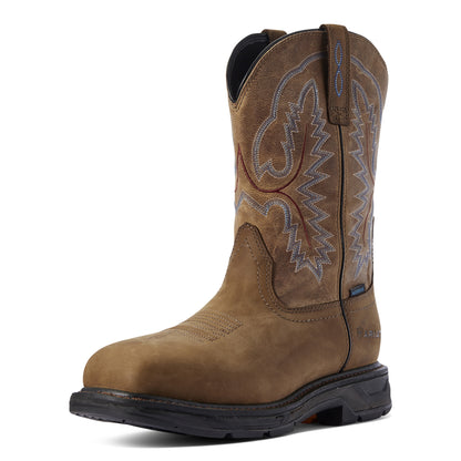 Ariat 10031474 MNS WORKHOG XT SQ TOE H2O BROWN/BROWN