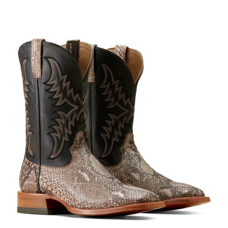Ariat 10047081 Dry Gulch Tan Python Ancient Black