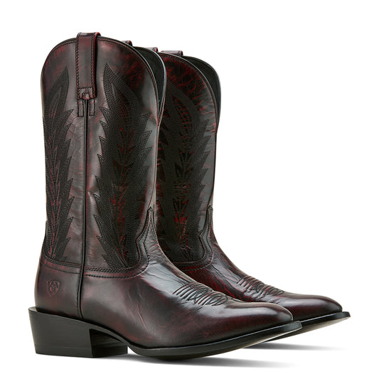 Ariat 10061141 Willie Black Cherry French Toe Western Heel