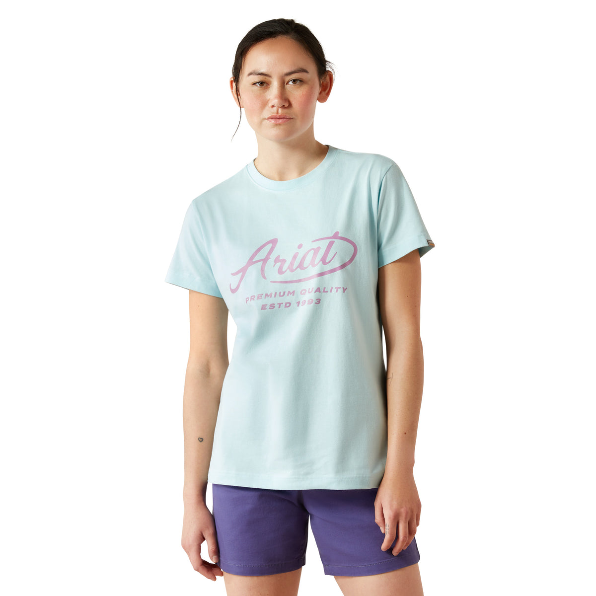 Ariat 10054503 Rebar Cotton Strong Worldwide T-Shirt AQUATIC
