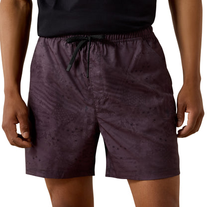 Ariat 10071040 MNS The Weekender 6" Shorts DARK GREY AMERICANA PRINT