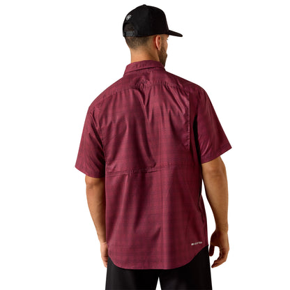 Ariat 10071055 Printed VentTEK Classic Fit Shirt MAROON BANNER