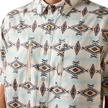 Ariat 10071056 Printed VentTEK Classic Fit Shirt OFF WHITE