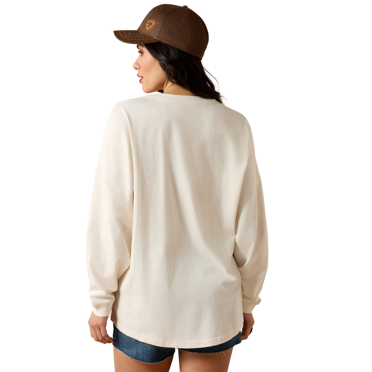 Ariat 10071128 Canvas Oversized Long Sleeve T-Shirt Sea Salt